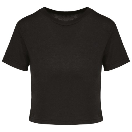 Camiseta crop triblend mujer