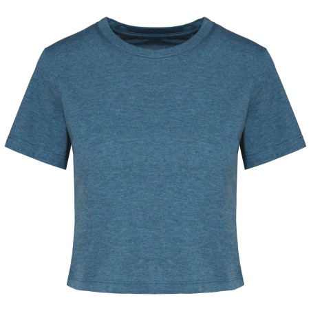 Camiseta crop triblend mujer