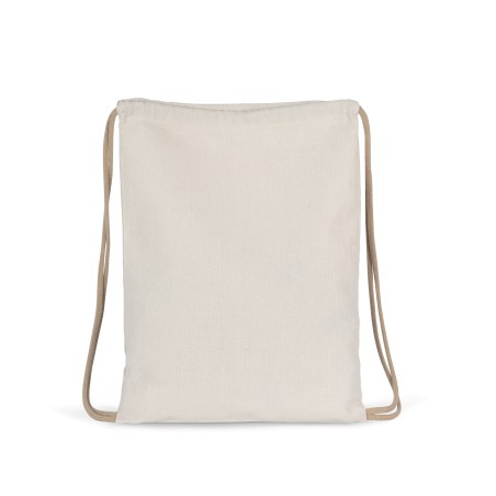 Recycled backpack with drawstring