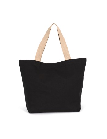 Bolsa shopper reciclada grande con fuelle en el fondo