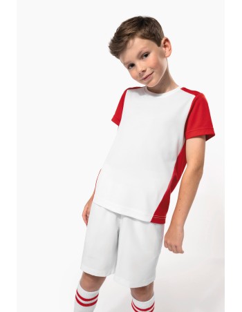 Camiseta de deporte ecorresponsable bicolor infantil