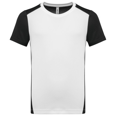 Camiseta de deporte ecorresponsable bicolor infantil