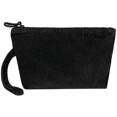 Eco-friendly corduroy washed effect pouch