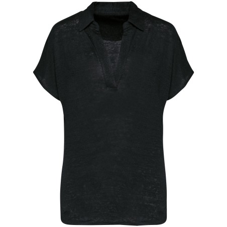 Polo de lino mujer