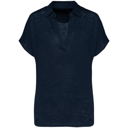 Polo de lino mujer