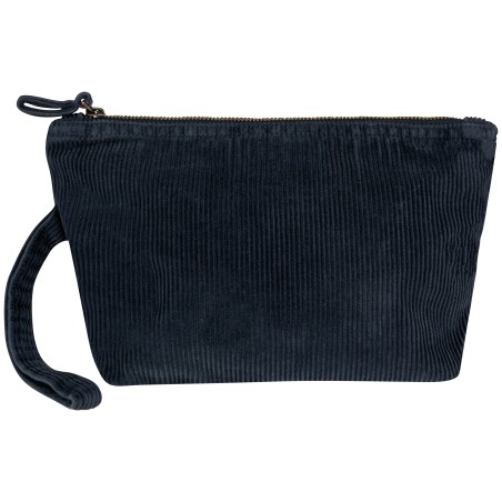 Eco-friendly corduroy washed effect pouch