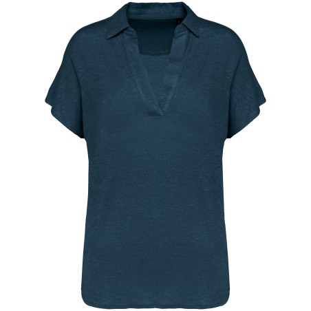 Polo de lino mujer