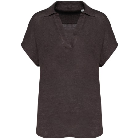 Polo de lino mujer
