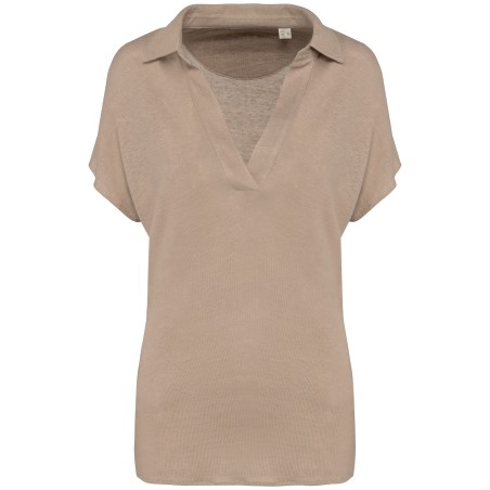 Polo de lino mujer