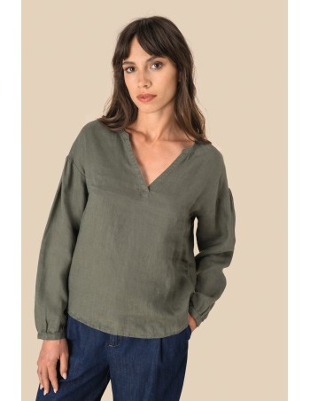 Blusa de lino mujer