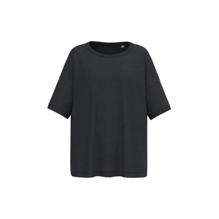 Camiseta ecorresponsable slub oversize mujer