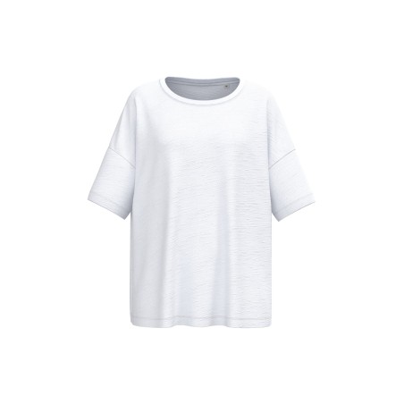 Camiseta ecorresponsable slub oversize mujer