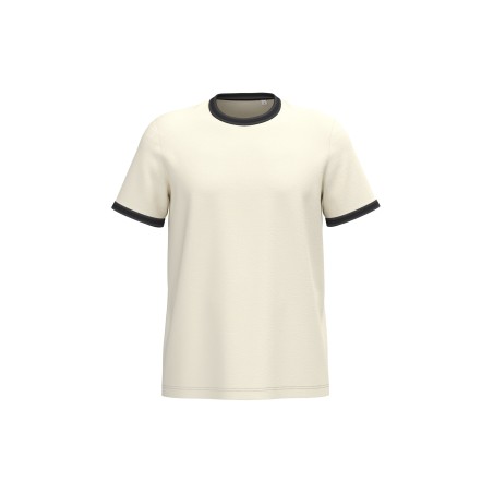 Eco-friendly men\\\'s ringer t-shirt with washed effect binding