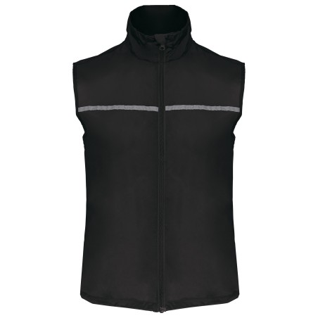 Running gilet with mesh back