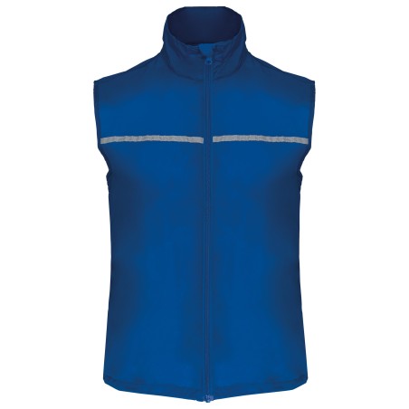 Running gilet with mesh back