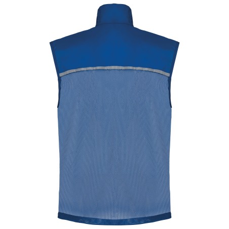 Running gilet with mesh back