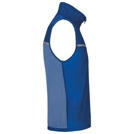 Running gilet with mesh back