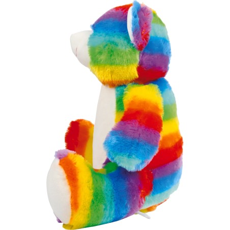 Oso de peluche multicolor con cremallera