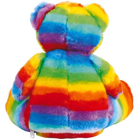 Oso de peluche multicolor con cremallera