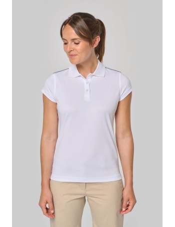 Polo interlock de manga corta mujer