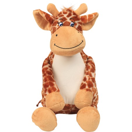 Jirafa de peluche con cremallera