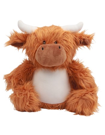 Zipped cow cuddly toy