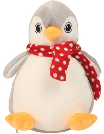 Pingüino de peluche con cremallera