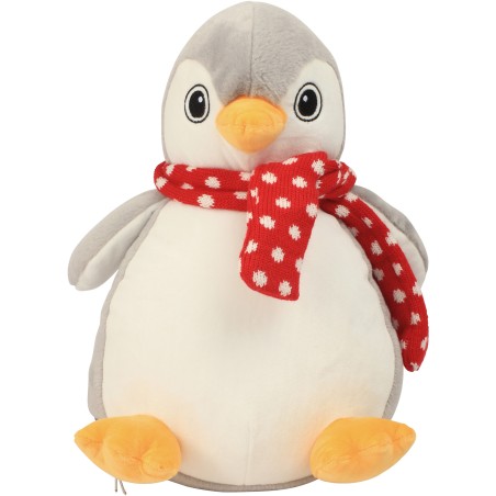 Pingüino de peluche con cremallera