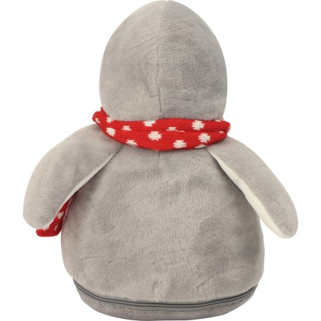 Pingüino de peluche con cremallera