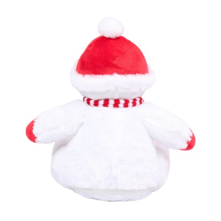 Zipped snowman cuddly toy