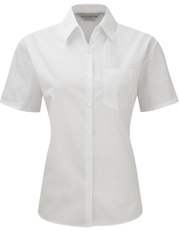 Camisa Popelina de polialgodón manga corta mujer 2