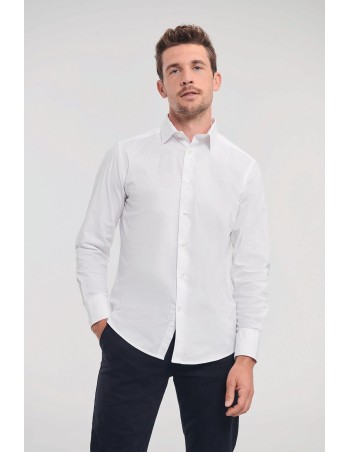 Men\\\'s Long-Sleeved Fitted Shirt