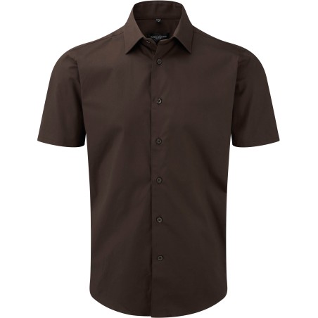 Camisa ajustada manga corta hombre