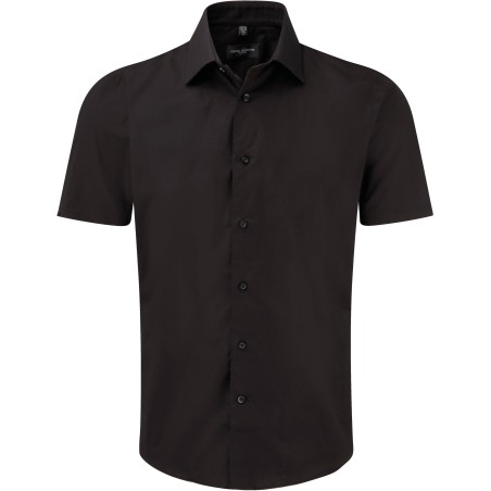 Camisa ajustada manga corta hombre