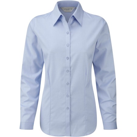 Camisa Espiga manga larga mujer