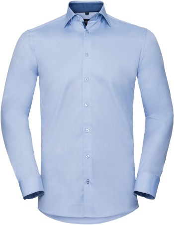 Long-sleeved Herringbone Shirt 2