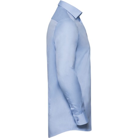 Long-sleeved Herringbone Shirt