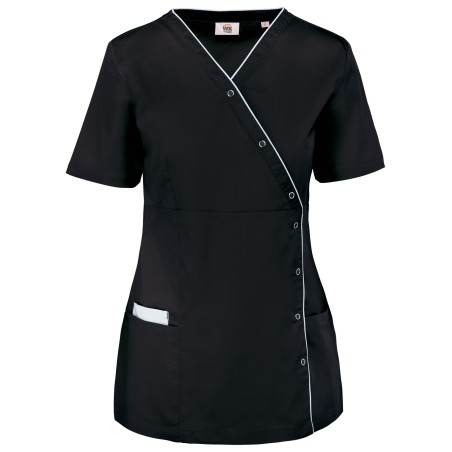 Ladies’ polycotton smock with press studs
