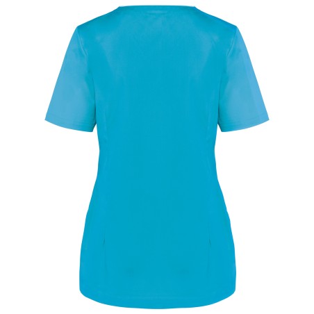 Ladies’ polycotton smock with press studs