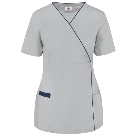 Ladies’ polycotton smock with press studs