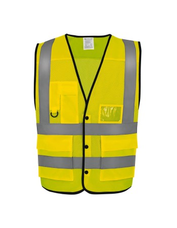 Eco Superior high-visibility buttoned vest