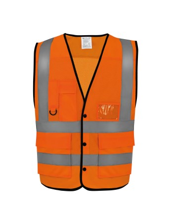 Eco Superior high-visibility buttoned vest 2
