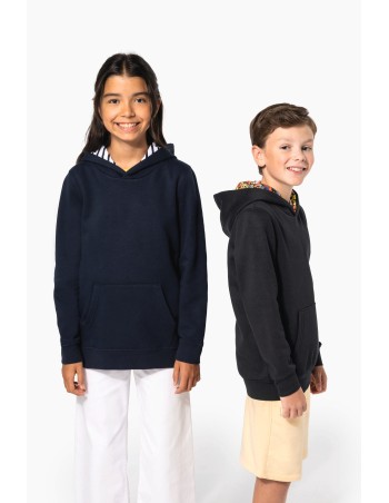 Sudadera con capucha de forro contrastado infantil