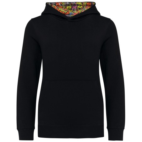Sudadera con capucha de forro contrastado infantil