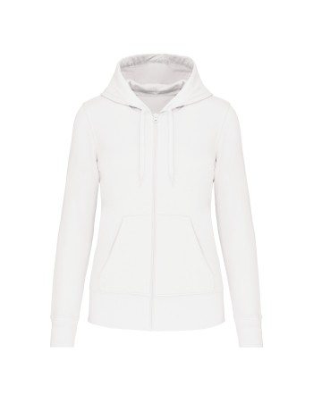 Sudadera con capucha y cremallera ecorresponsable mujer 2