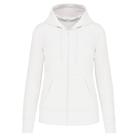 Sudadera con capucha y cremallera ecorresponsable mujer