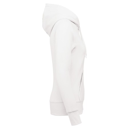 Sudadera con capucha y cremallera ecorresponsable mujer