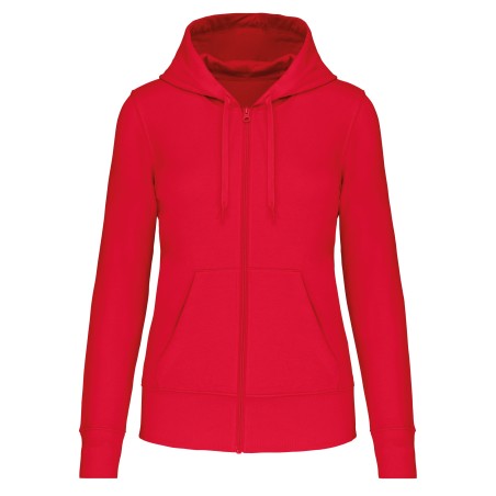 Sudadera con capucha y cremallera ecorresponsable mujer
