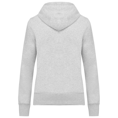 Sudadera con capucha y cremallera ecorresponsable mujer