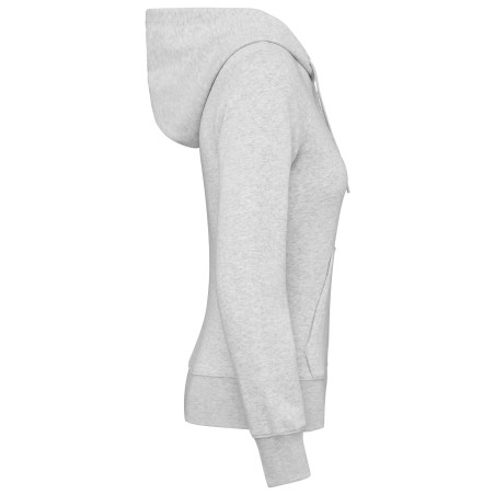 Sudadera con capucha y cremallera ecorresponsable mujer